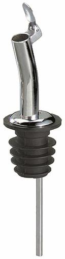 Tablecraft Stainless Steel Hinged Flip Cap Jet Pourer - 12 count per pack -- 5 packs per case