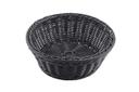 Tablecraft Handwoven Ridal Collectionl Round Serving Basket - Black Color, 8 1/4 x 3 1/4 inch -- 12 per case