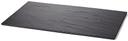 Tablecraft Frostone Melamine Black Rectangular Slate Display Tray, 20.75 x 12.75 inch -- 3 per case