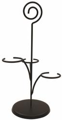 Tablecraft Black Powder Coated Metal Straight Wine Flight -- 4 per case