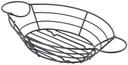 Tablecraft Black Meranda Oval Basket with Ramekin Holder -- 6 per case