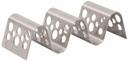 Tablecraft 2-3 Taco Taxi Stainless Steel Stamped Circle Patten Taco Server -- 12 per case