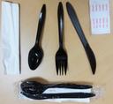 Polyking Fork Knife Spoon Napkin Salt and Pepper Meal Kit -- 250 per case.