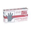 Handgards ValuGards Econo Poly Clear One Size Fits All Disposable Glove -- 2000 per case.