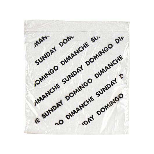 Handgards Tuffgards High Density Proportion Sunday Printed Black Bag -- 2000 per case