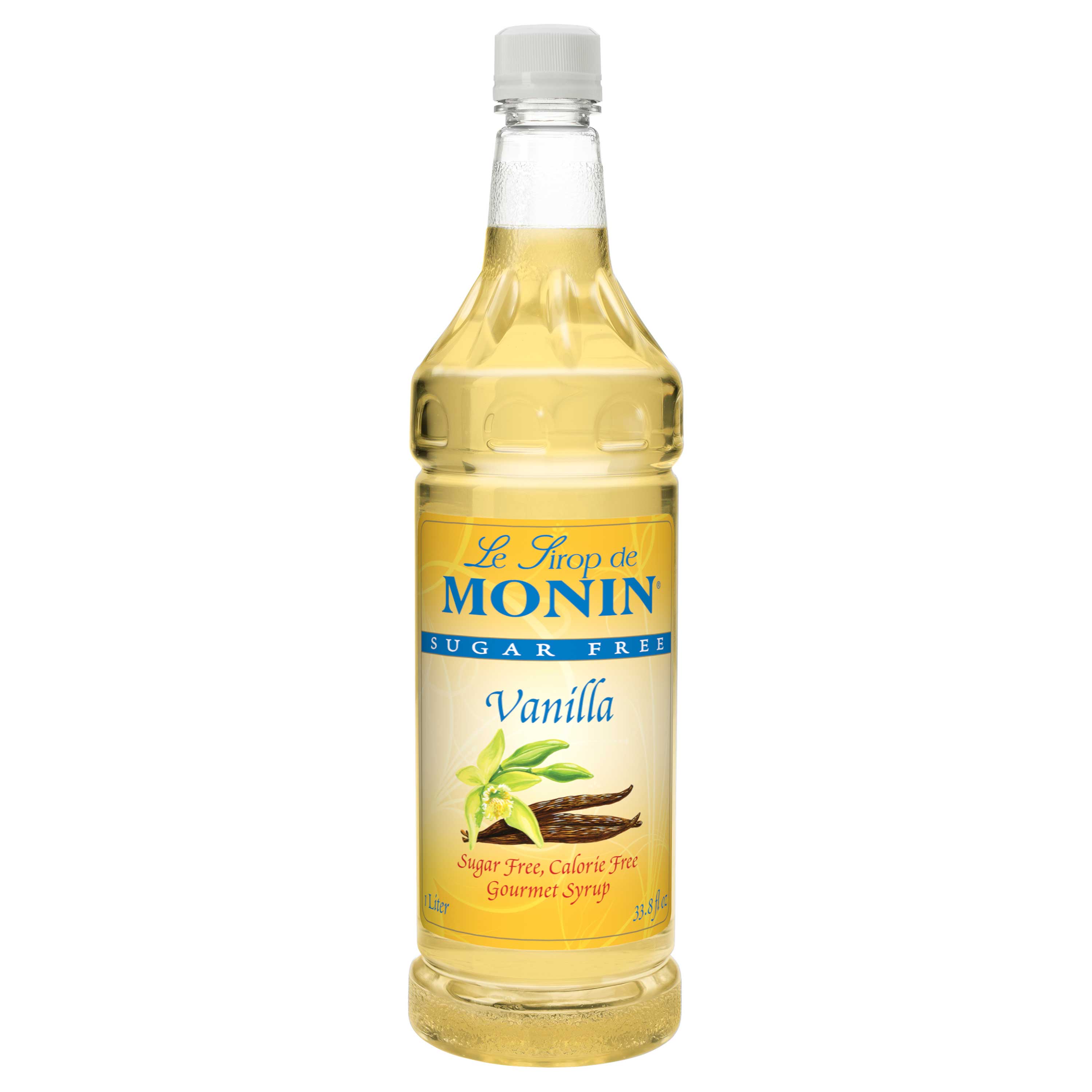 Monin Vanilla Flavor Petites Sugar Free, 1 Liter -- 4 Case