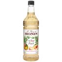 Monin White Peach Syrup, 1 Liter -- 4 per case.