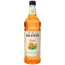 Monin Zero Calorie Natural Peach Syrup, 1 Liter -- 4 per case.