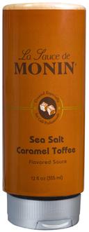 Monin Sea Salt Caramel Toffee Flavored Sauce, 12 Fluid Ounce -- 6 per case.