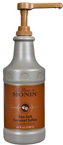 Monin Sea Salt Caramel Toffee Flavored Sauce, 1.89 Liter -- 4 per case.