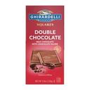 Ghirardelli Double Chocolate Milk Chocolate Squares Bar with Chocolate Filling, 4.8 Ounce -- 10 per case