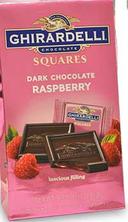 Ghirardelli Dark Chocolate Raspberry Squares, 5.32 Ounce -- 6 per case