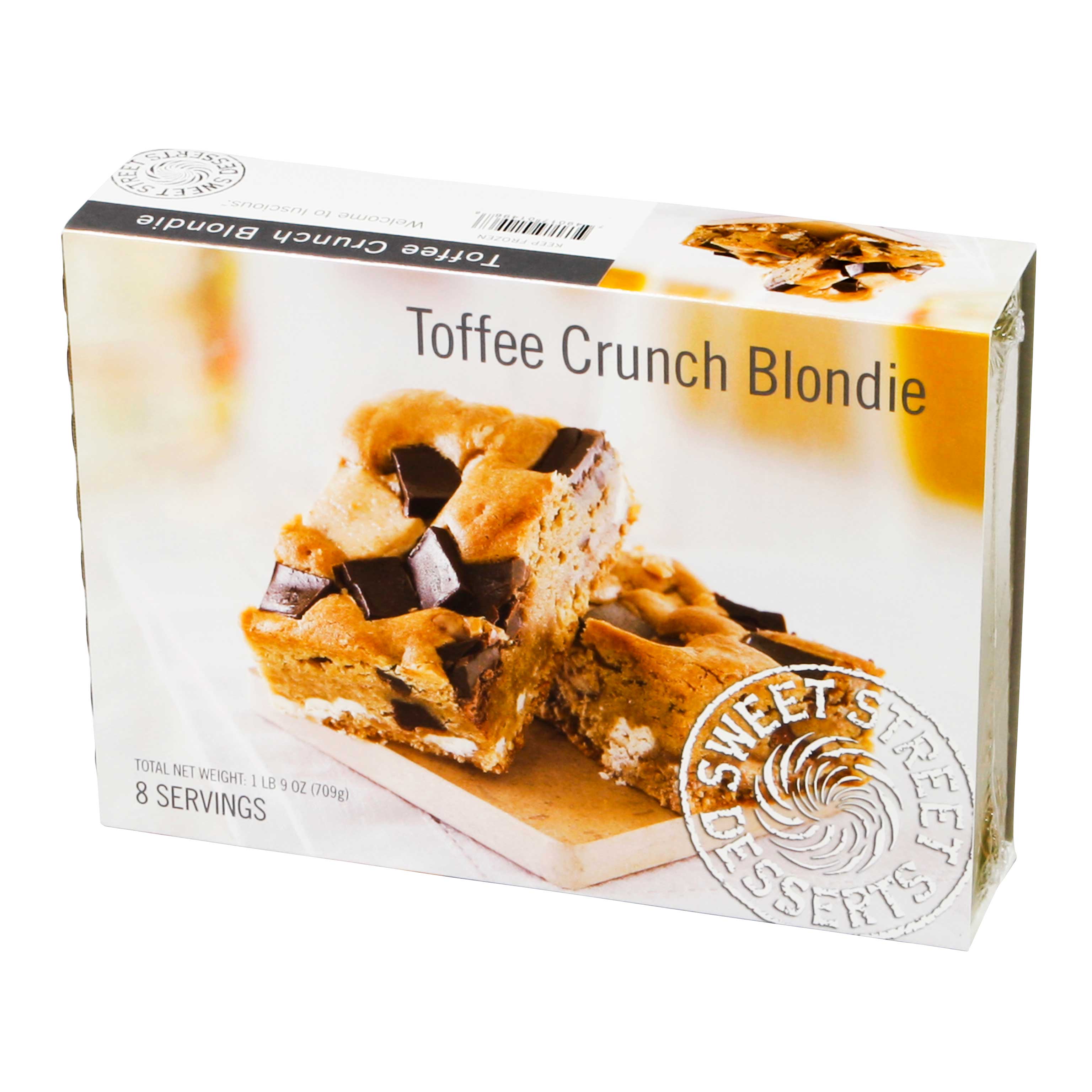 Sweet Street Toffee Crunch Blondie Dessert Bar - 8 Slice -- 8 per case.
