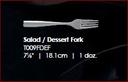 Oneida Vasari 18/10 Stainless Steel Salad/Dessert Fork -- 12 per case.
