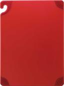 San Jamar Saf-T-Grip Red Cutting Board, 12 x 18 x 1/2 inch -- 6 per case.