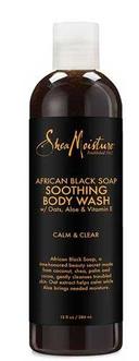 Shea Moisture African Black Soap Soothing Body Wash, 13 Ounce Bottle -- 24 per case