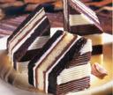The Original Cakerie Triple Chocolate Tiger Striped Dessert Cake -- 2 per case.