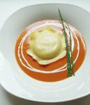 San Rallo Wavy Hexagon Four Cheese Ravioli, 6 Pound.