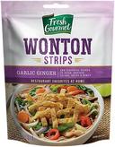 Fresh Gourmet Garlic Ginger Wonton Strips, 3.5 Ounce -- 9 per case