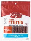 Creminelli Fine Meats Salami Minis Chipotle Spicy and Smokey Uncured Italian Salami, 2.6 Ounce -- 12 per case