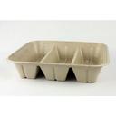 World Centric Plant Fiber 3 Compartment Half Size Catering Tray, 25 count - 8 per case