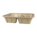 World Centric Plant Fiber 2 Compartment Half Size Catering Tray, 25 count - 8 per case