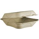 World Centric Unbleached Plant Fiber Compostable 1 Compartment Clamshell, 50 count -- 6 per case