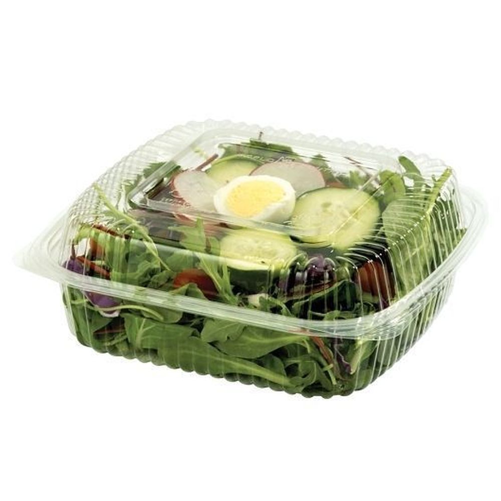 World Centric Unbleached Plant Fiber 46 Ounce Compostable Hinged Clamshell, 150 count -- 2 per case