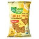 From The Ground Up Nacho Cauliflower Tortilla Chips, 4.5 Ounce -- 12 per case