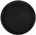 Winco Black Easy Hold Rubber Lined Round Tray, 14 inch -- 12 per case