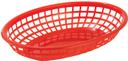 Winco Red Oval Fast Food Basket, 9 1/2 x 5 x 2 inch -- 36 per case