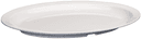 Winco White Melamine Narrow Rim Oval Platter, 13-1/4 x 9-5/8 inch -- 48 per case