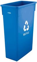 Winco Blue Recycle Slender Trash Can, 23 Gallon -- 4 per case