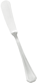 Winco Victoria 18/8 Stainless Steel Extra Heavyweight Butter Spreader -- 300 per case