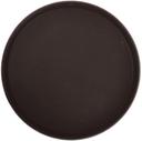 Winco Brown Easy Hold Rubber Lined Round Tray, 16 inch -- 12 per case