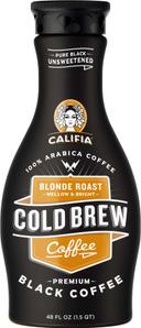 Califia Farms Pure Blonde Roast Black Cold Brew Coffee, 48 Ounce -- 6 per case