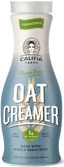 Califia Farms Unsweetened Oat Creamer, 25.4 Fluid Ounce -- 6 per case