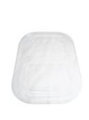World Centric Ingeo Compostable Unbleached Plant Fiber 2 Compartment Tray Lid, 8 x 6 inch -- 400 per case.