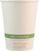 World Centric Compostable Natural Color Paper 100 Percent Sugarcane Hot Cup, 12 Ounce - 50 count per pack -- 20 packs per case
