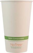 World Centric Compostable Natural Color Paper 100 Percent Sugarcane Hot Cup, 20 Ounce - 50 count per pack -- 20 packs per case