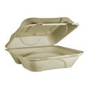 World Centric Biodegradable Three Compartment Hinged Takeout Container, 50 count - 6 per case