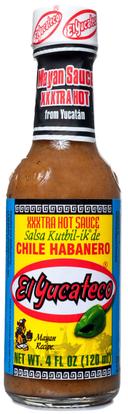 El Yucateco Extra Hot Habanero Sauce, 4 Ounce -- 12 per case