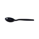 Empress Heavy Weight Polystyrene Black Soupspoon -- 1000 per case.
