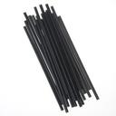 Empress Black Unwrapped Jumbo Straw, 7.75 inch -- 2500 per case.