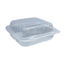 Empress Clear Polypropylene 3 Compartment Vented Hinged Container, 8 x 8 inch -- 200 per case.