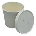 Empress White Paper 16 Ounce Food Soup Container with Lid -- 250 per case