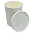 Empress White Paper Food / Soup Container with Lid, 32 Ounce Capacity -- 250 per case.