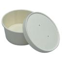 Empress White Paper Food / Soup Container with Lid, 8 Ounce Capacity -- 250 per case.