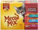 Meow Mix Seafood for Cat - 12 Cup Variety Pack, 2.75 Ounce Cup -- 4 per case