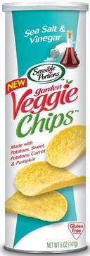 Hain Gourmet Sensible Portion Sea Salt and Vinegar Garden Vegetable Chip, 5 Ounce -- 12 per case.